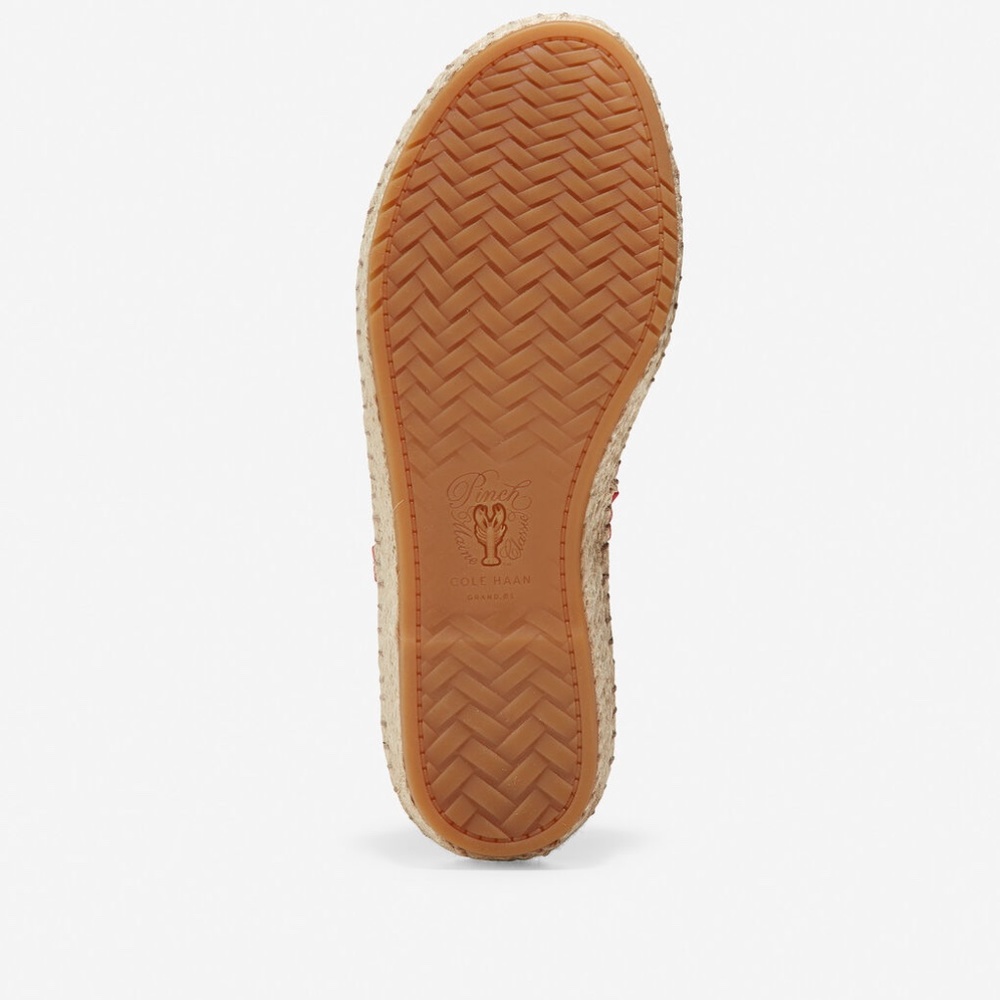 Cole Haan Cloudfeel Espadrille Red Sandals Flats - Picture 4 of 11